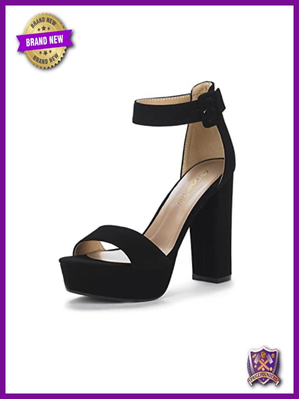 Platform Block Heel Sandals Open Toe Ankle Strap Buckle Dress Shoes